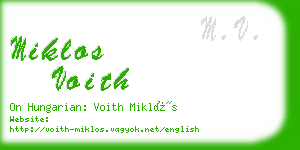 miklos voith business card